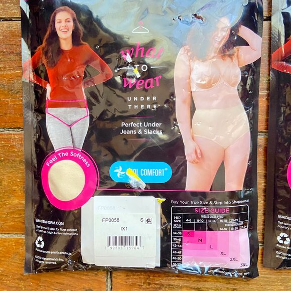 2 Pairs NWT Maidenform FLEXEES Shapewear Briefs Cool Comfort Light Small NEW - Picture 5 of 6